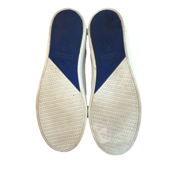 ROTHYS Size 10 Limited Edition SF Pride White Rainbow Stripe Slip On Sneakers - Picture 8 of 16